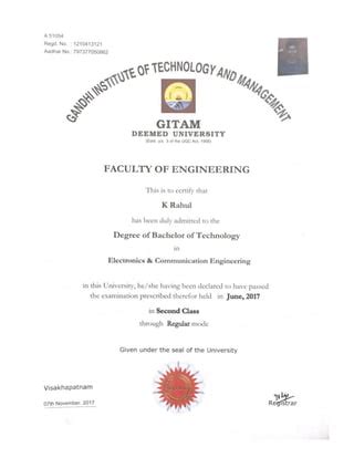 Credential Verification/GITAM.